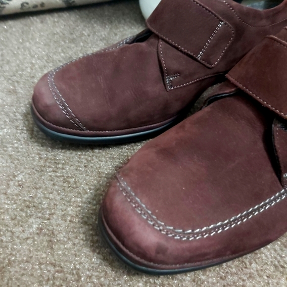 Semler Germany women's brown suede leather comfort walking shoes velcro - Picture 4 of 13